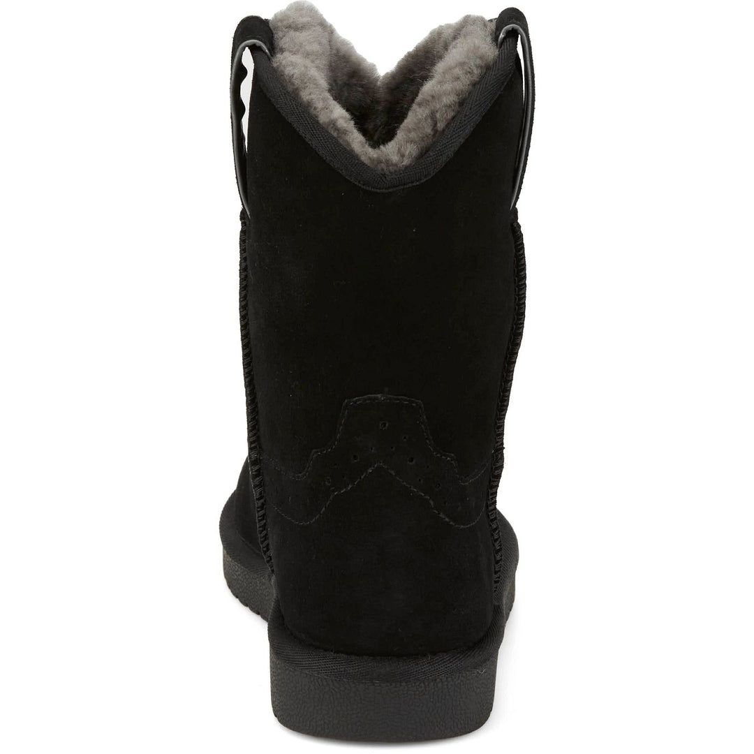 Justin Women's Heidi Black Suede Shearling Boots GY2863