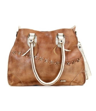 Bed Stu Bruna Whipstitch Leather Tote in Tan Rustic Nectar Lux A611020