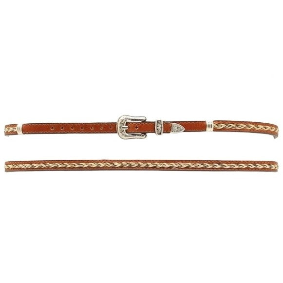 M&F Leather and Horsehair Tan Hatband 0274802