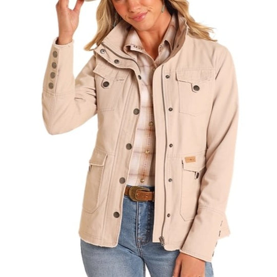 Rock & Roll Cotton Canvas Women's Jacket DW92C04139