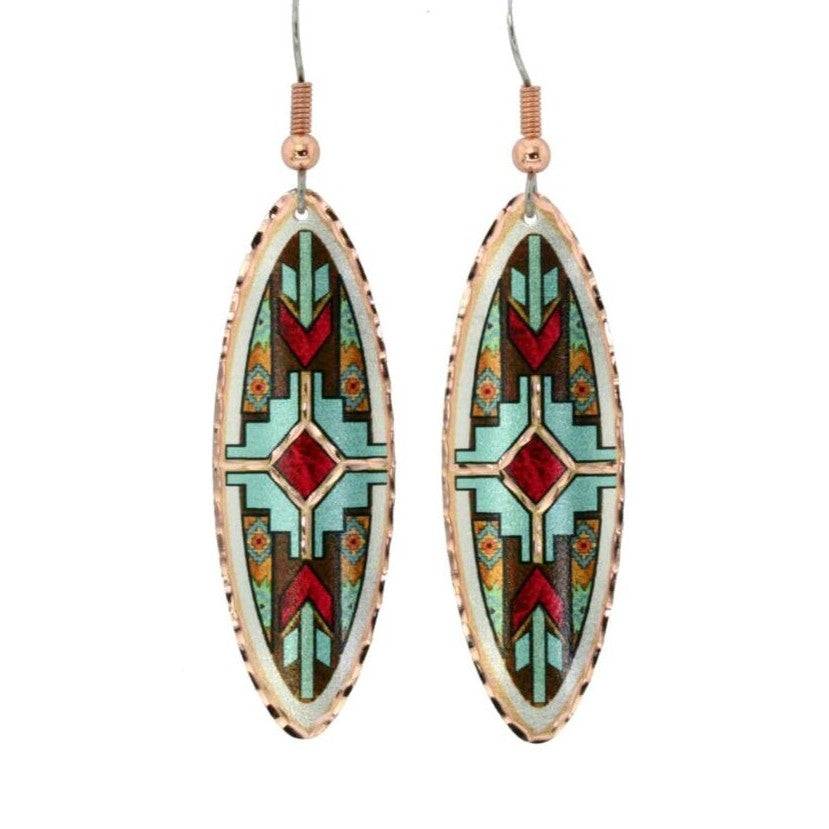 Copper Reflections Delicate Native Earrings SJ14