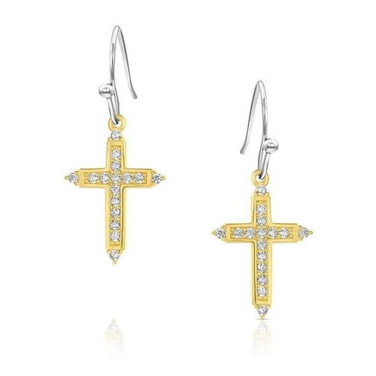 Montana Silversmith Dorado Cross Earrings ER6318