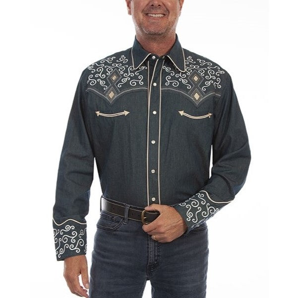 Scully Diamond Rio Scroll Men's Button Up P901