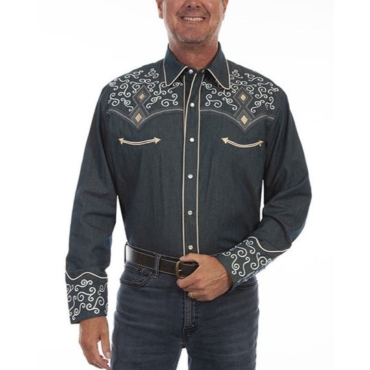 Scully Diamond Rio Scroll Men's Button Up P901