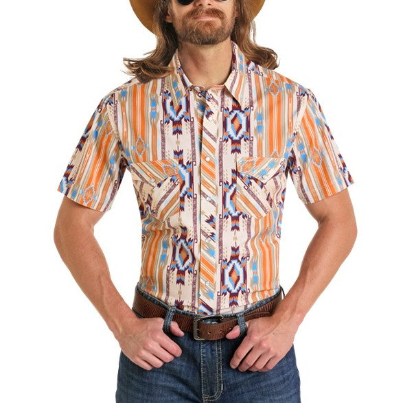 Rock & Roll Orange Vibe Western Snap BMN3S06499