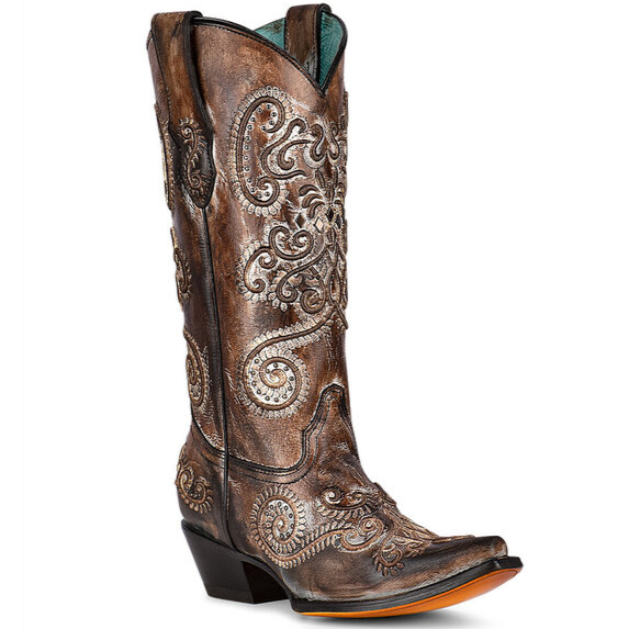 Corral Brown Embroidered Women's Boot C3848