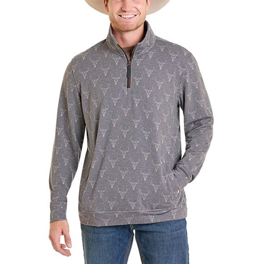 Rock & Roll Longhorn Printed Men's Pullover BM91T07313