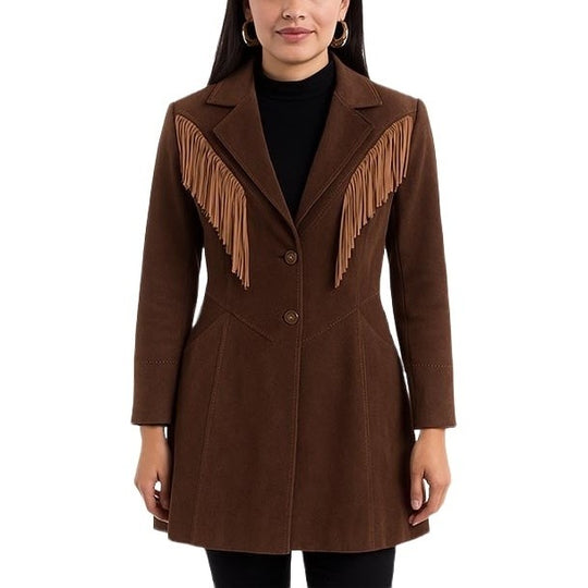 Scully Knee Length Fringe Women's Jacket L1195
