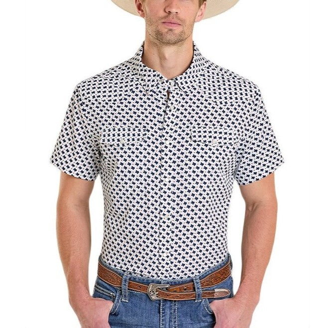 Rock & Roll Texas Mini Print Men's Western Snap TMN3S08221