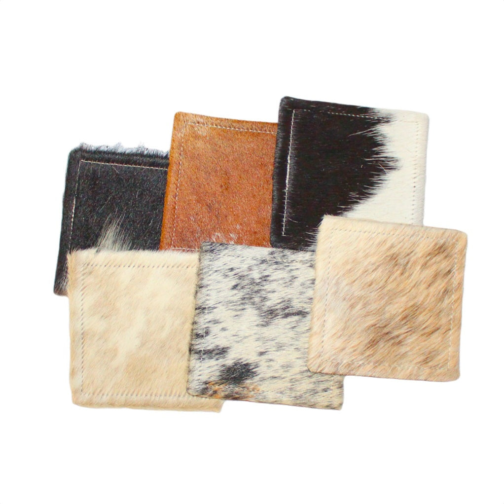 BS Trading Plain Cowhide Square Coaster (1)
