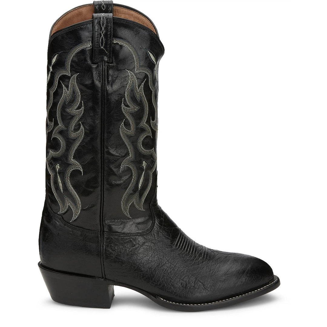 Tony Lama Men's Bonham 13" Black Smooth Ostrich Boot CT871