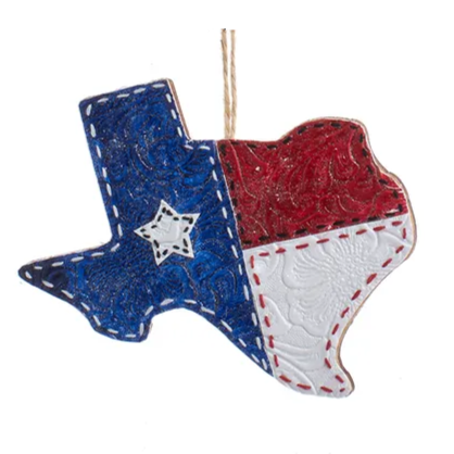 Kurt Adler Wooden Texas State Ornament G0318