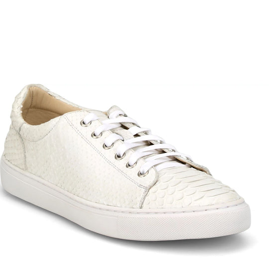 Tony Lama Men's Mason Python Ivory Sneakers BL897