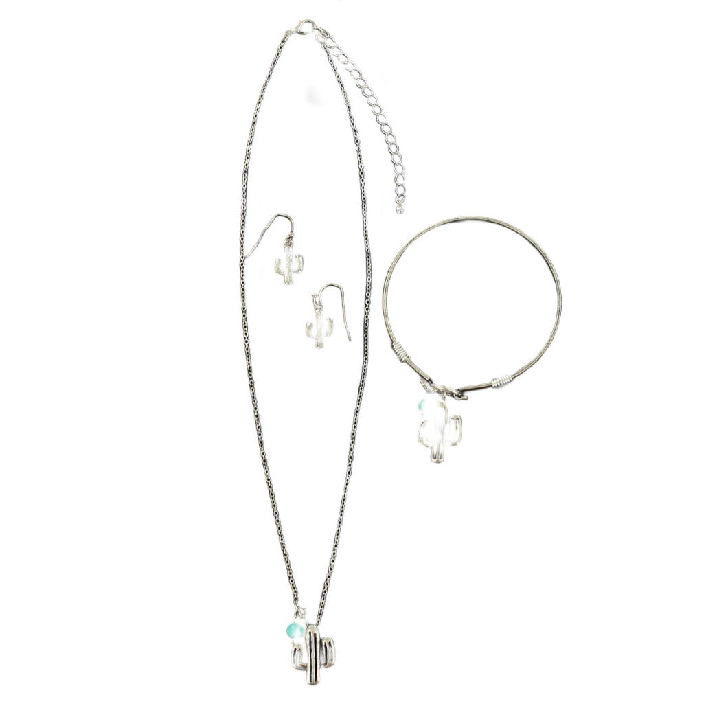 Blazin Roxx Silver Cactus Set 29162