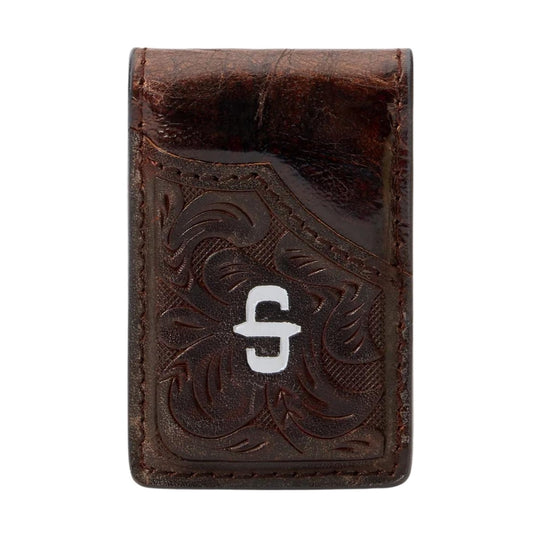 Stetson Hand-Tooled Croco Money Clip 9803004