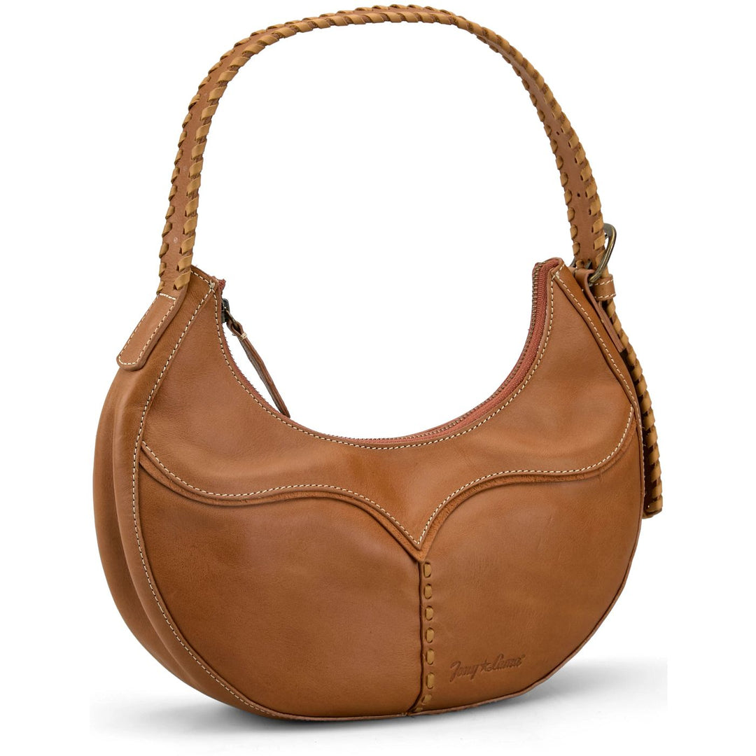 Tony Lama Half Moon Leather Purse in Honey TL1911HMH