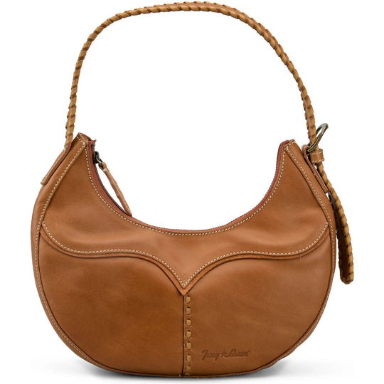 Tony Lama Half Moon Leather Purse in Honey TL1911HMH