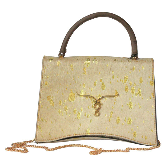 Jaac Arnold Brooklyn Cowhide Cream Handbag