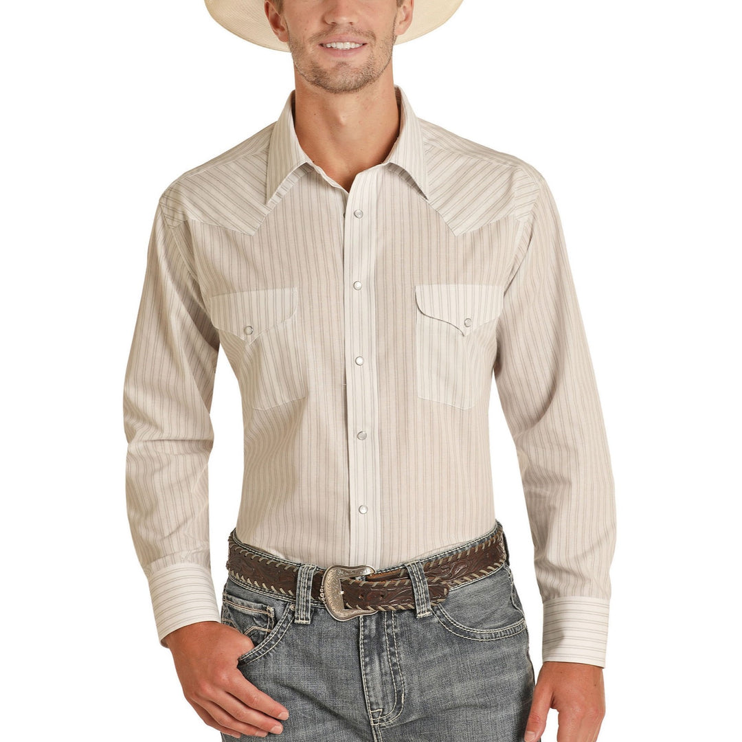 Panhandle Slim Yellow Stripe Men's Snap SMN2S00003