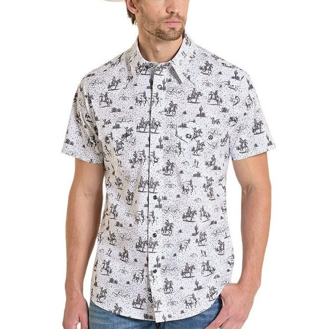 Rock & Roll Novelty Rodeo Men's Western Snap BMN3S08302