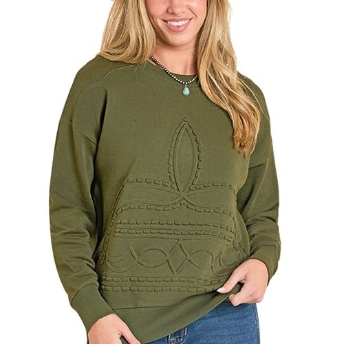 Rock & Roll Boot Stitch Women's Sweater LW32T07937