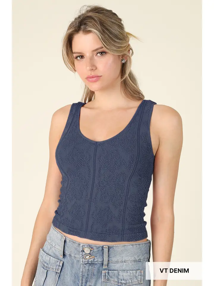 Nikibiki Women's One Size Vintage Reversible Textured Top - NS8525