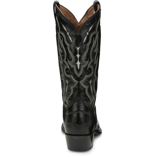 Tony Lama Men's Bonham 13" Black Smooth Ostrich Boot CT871