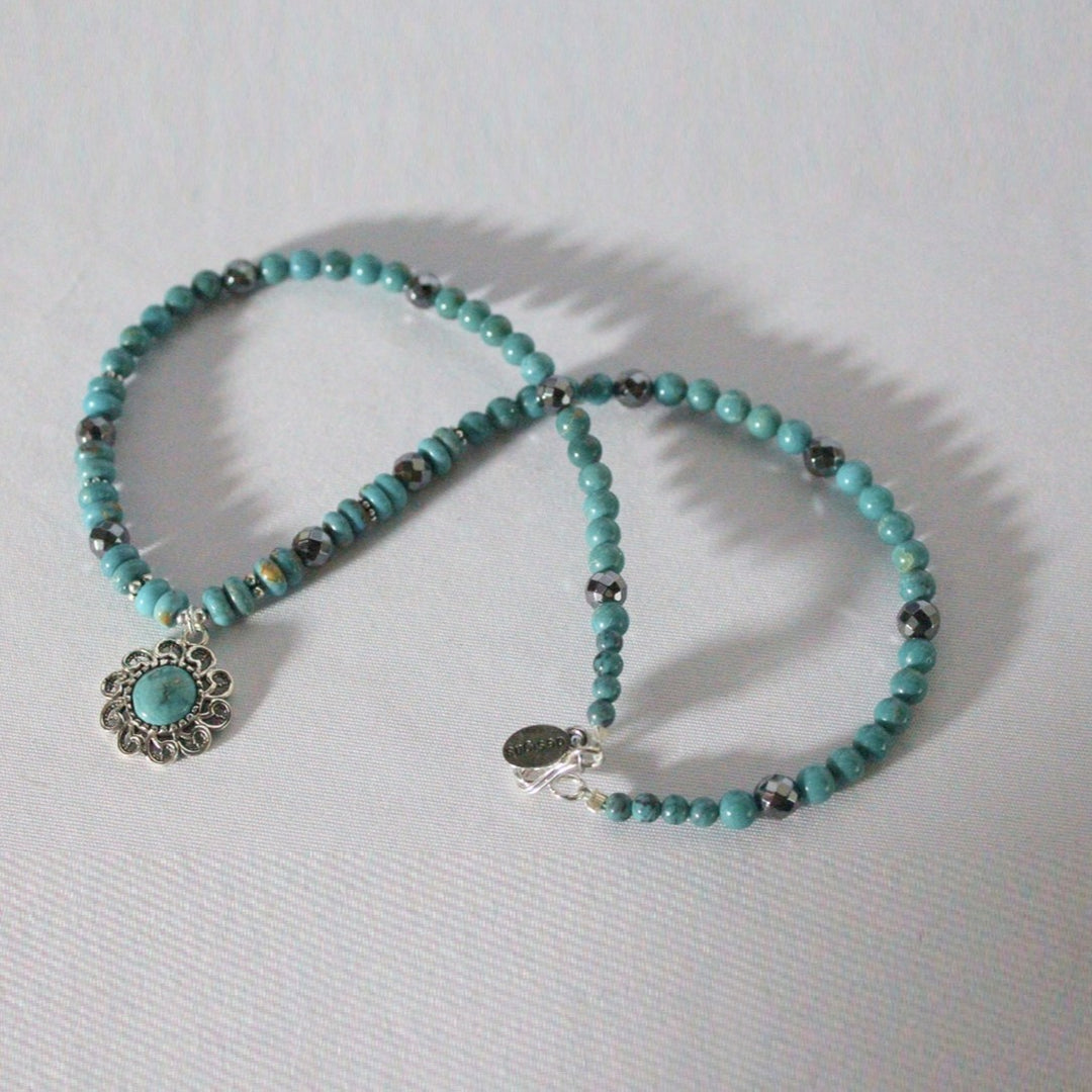 Paige Wallace Turquoise Pendant Necklace 284D