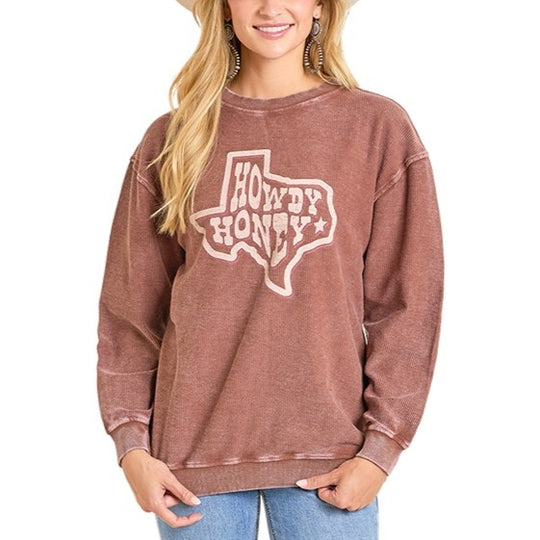 Rock & Roll Howdy Honey Women's Pullover BW91T07325