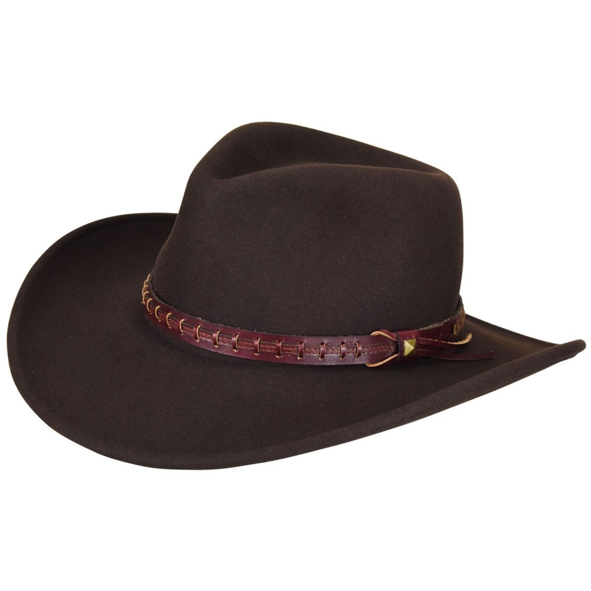 Bailey　ブラウン　ウール　フェルト　ハット　カウボーイ　バックル付き ベイリー ウール カウボーイ ハット（ブラウン）/Bailey Wool Cowboy
