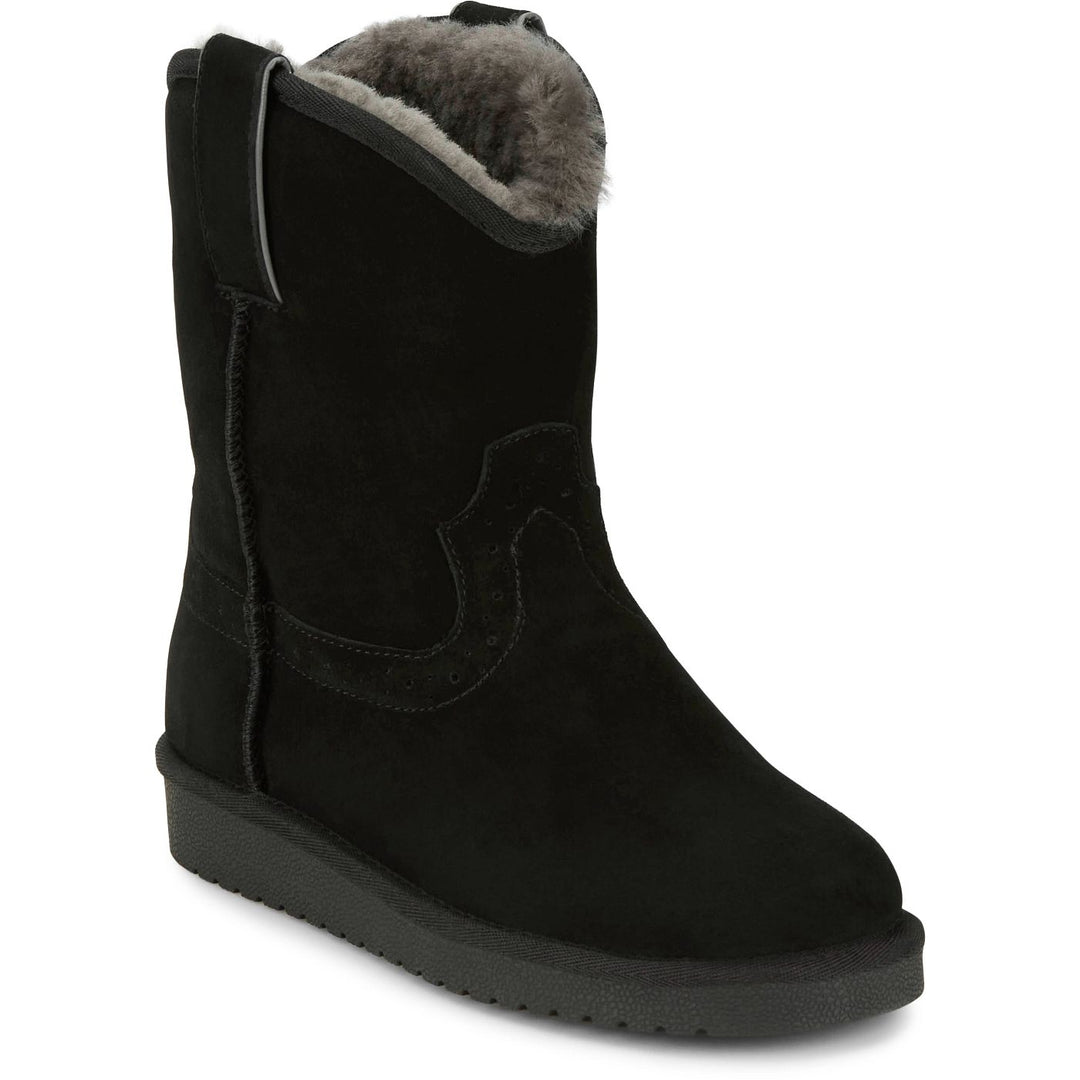 Justin Women's Heidi Black Suede Shearling Boots GY2863