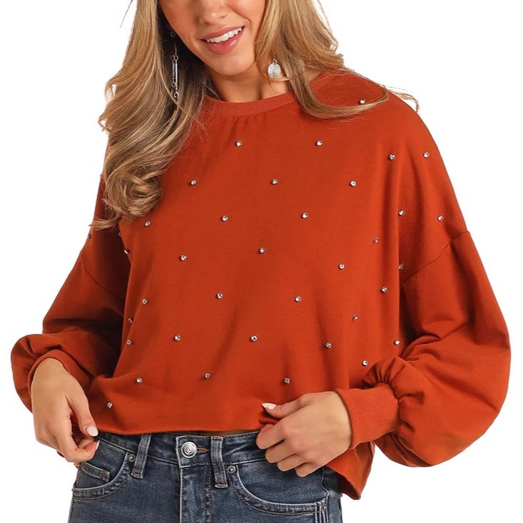 Rock & Roll Rustic Rhinestone Women's Pullover BW91T05274 – Wild Bill's ...