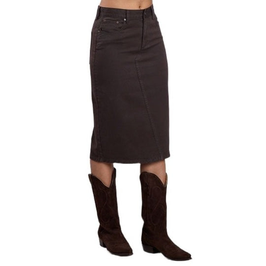 Stetson Chocolate Denim Women's Skirt 11-060-0594-1107