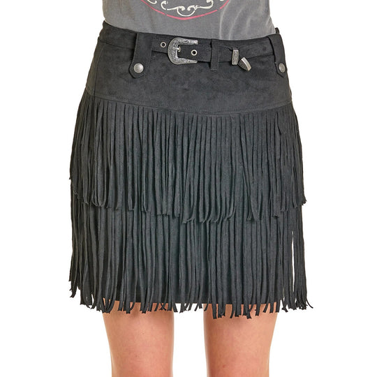 Rock & Roll Belted Fringe Women's Boot BW69B06985