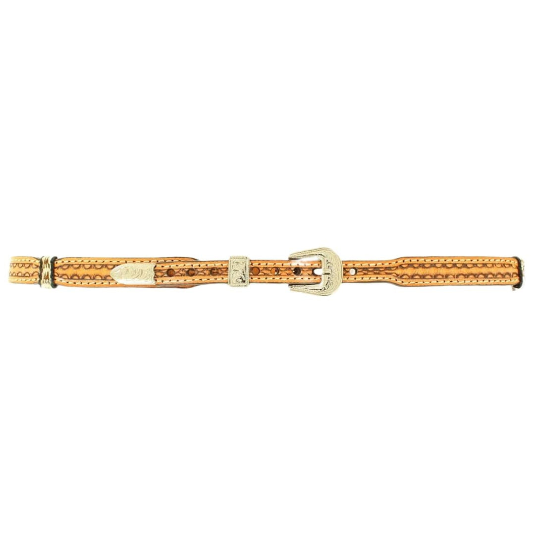 M&F Leather Tool Scalloped Tan Hatband 0204408
