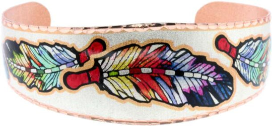 Colorful Copper Feather Bracelets BA-614